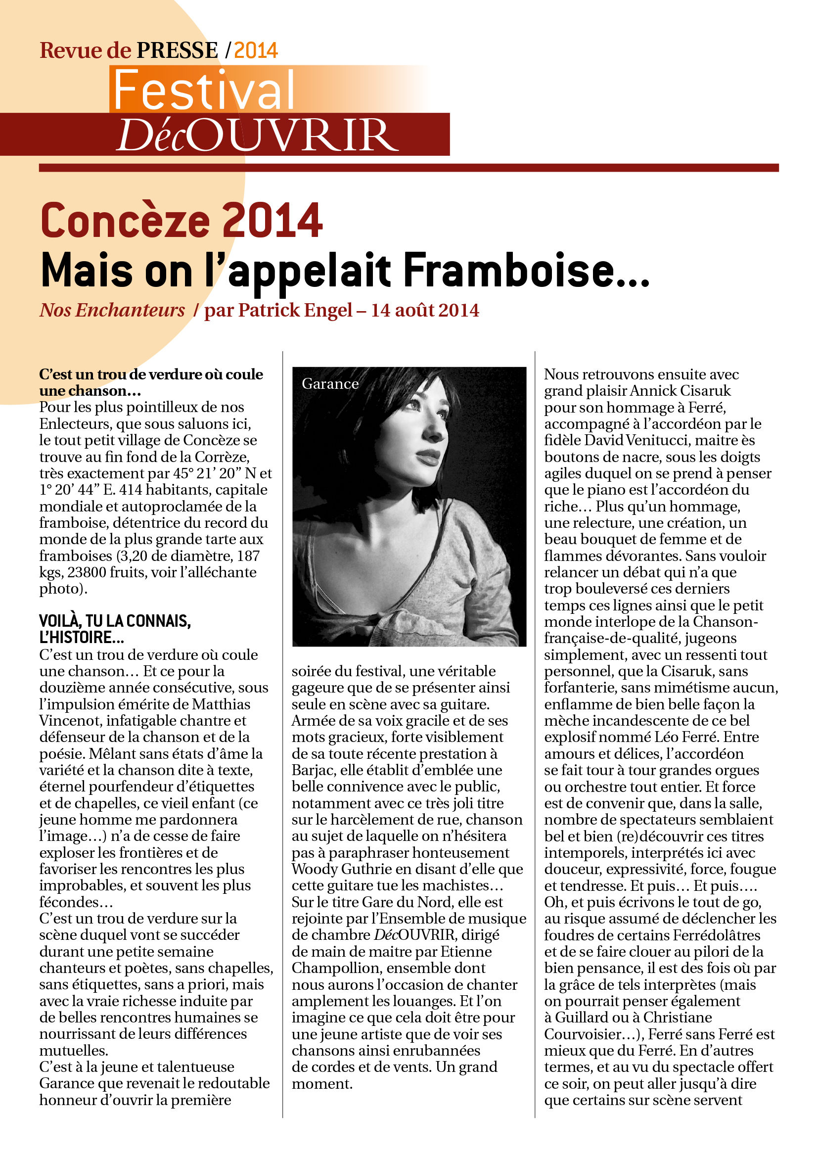 Revue de Presse FDC 2014-3